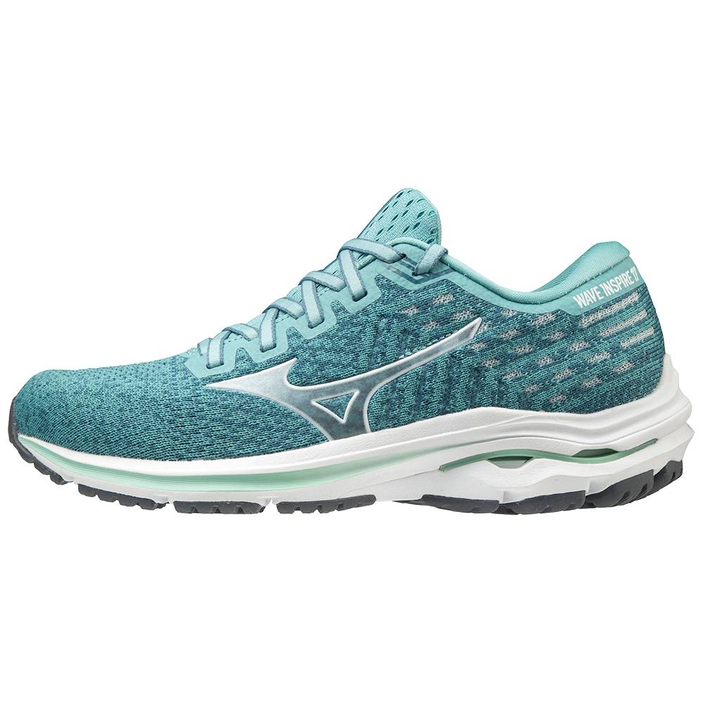 Tenis Para Correr Mizuno Wave Inspire 17 WAVEKNIT Para Mujer Turquesa/Blancos 8023756-ZM